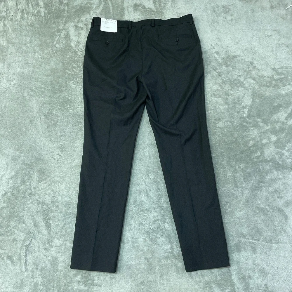NWT Kenneth Cole Reaction Dress Pants Men's 37x32 Black Slim Fit